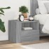 Mesita de noche de pared color gris Sonoma 45x30x35