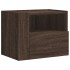 Mesita de noche de pared marrón roble 45x30x35