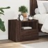 Mesita de noche de pared marrón roble 45x30x35