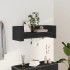 Estante de pared madera de ingeniería negro 100x35x30,5