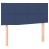 Cama box spring colchón y luces LED tela azul 90x200