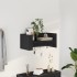 Estante de pared madera de ingeniería negro 70,5x35x30,5