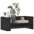 Estante de pared madera de ingeniería negro 70,5x35x30,5