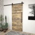 Kit de herrajes para puertas correderas acero negro 183