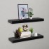 Estantes flotantes de pared 2 unidades negro 40x20x3,8