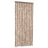 Cortina antimoscas chenilla beige y marrón oscuro 56x200