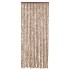 Cortina antimoscas chenilla beige y marrón oscuro 56x200