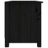 Banco zapatero madera de pino maciza negro 70x38x45,5
