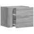 Mesita de noche de pared color gris Sonoma 45x30x35