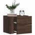 Mesita de noche de pared marrón roble 45x30x35