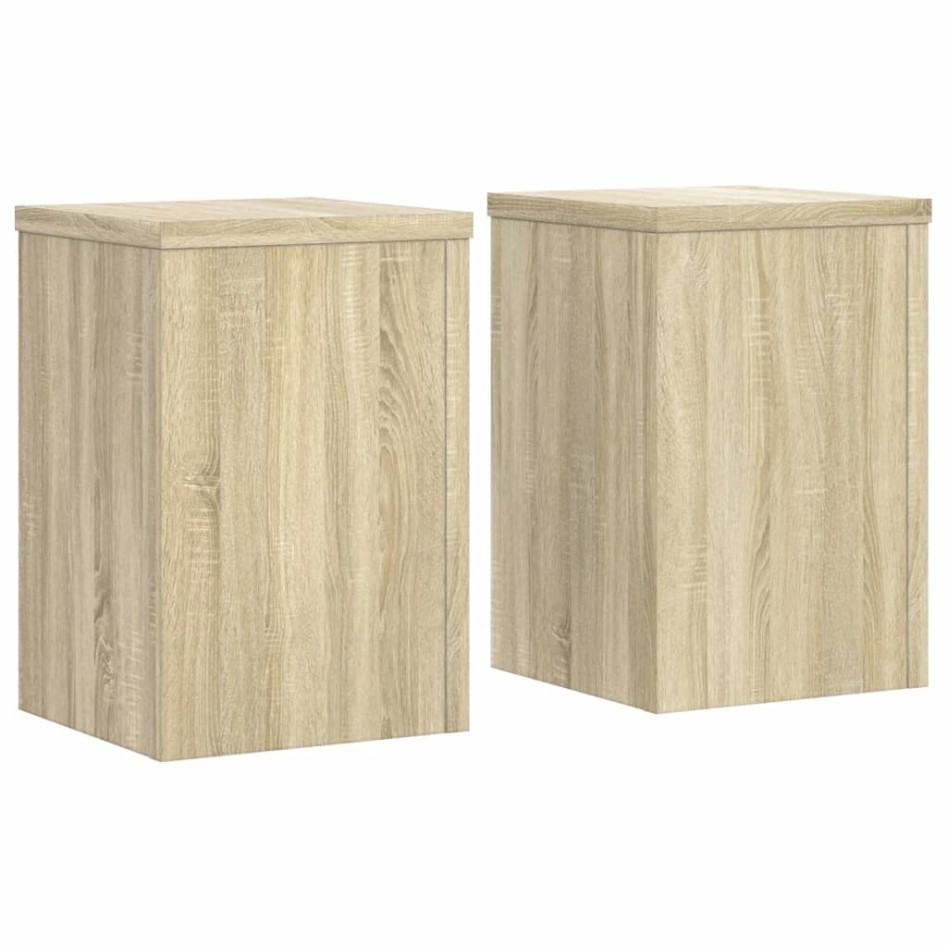 Soportes de plantas 2 uds madera roble Sonoma 25x25x35