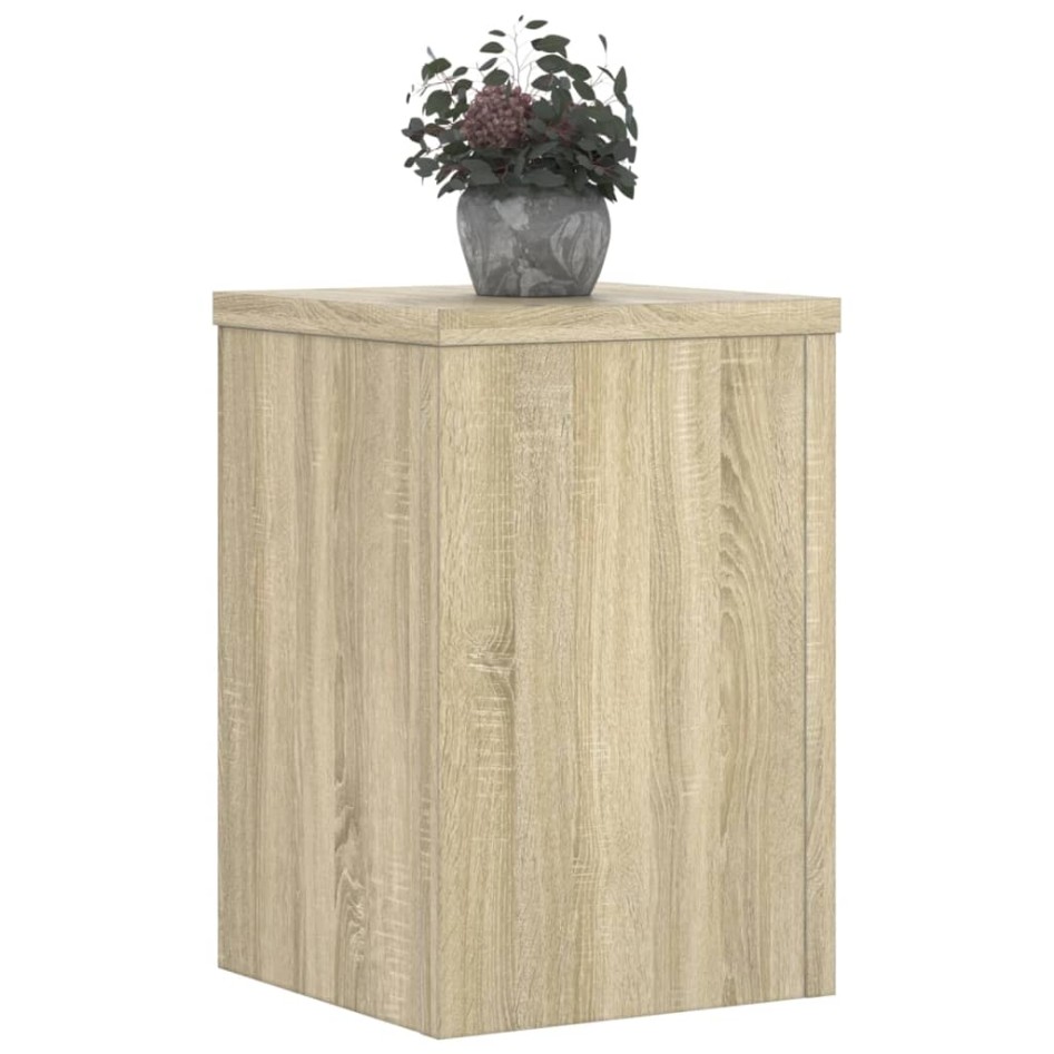 Soportes de plantas 2 uds madera roble Sonoma 25x25x35