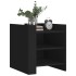 Mesita de noche madera de ingeniería negro 45x50x50