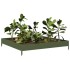 Arriate de acero verde oliva 100x100x18,5