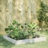 Arriate de acero blanco 100x100x26