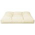 Cojín para sofá de palets tela crema 70x70x12