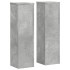 Soportes de plantas 2 uds madera gris hormigón 17x17x60