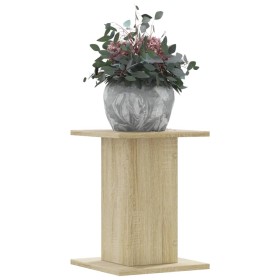 Soportes para plantas 2 uds madera roble Sonoma 30x30x40