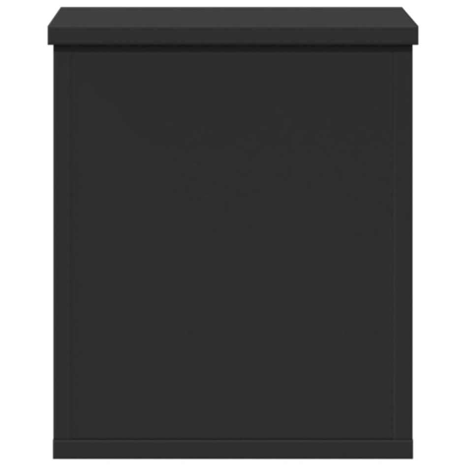 Caja de almacenaje madera de ingeniería negro 30x35x35