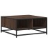 Mesa de centro madera ingeniería y metal marrón 60,5x60,5x30