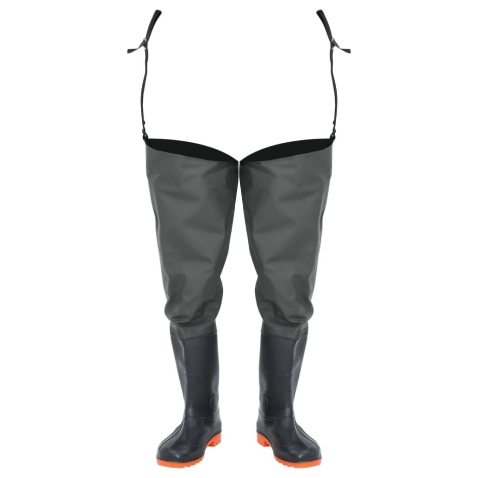 Botas altas de agua de pesca verde oscuro talla