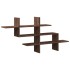 Estante pared madera ingeniería marrón roble 124,5x18x60,5
