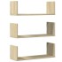 Estantes pared 2 uds madera ingeniería roble Sonoma 58x18x18