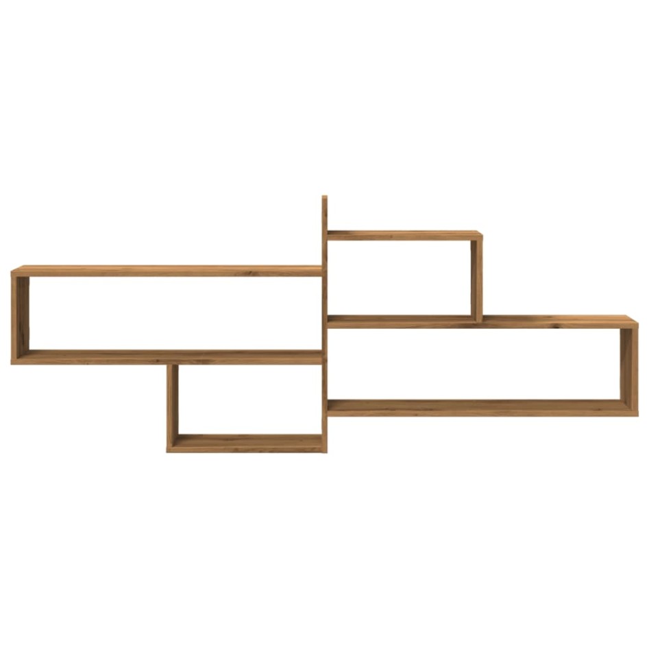 Estante pared madera ingeniería roble artisian 167,5x18x68
