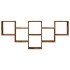 Estantería de pared madera ingeniería envejecida 159x18x66