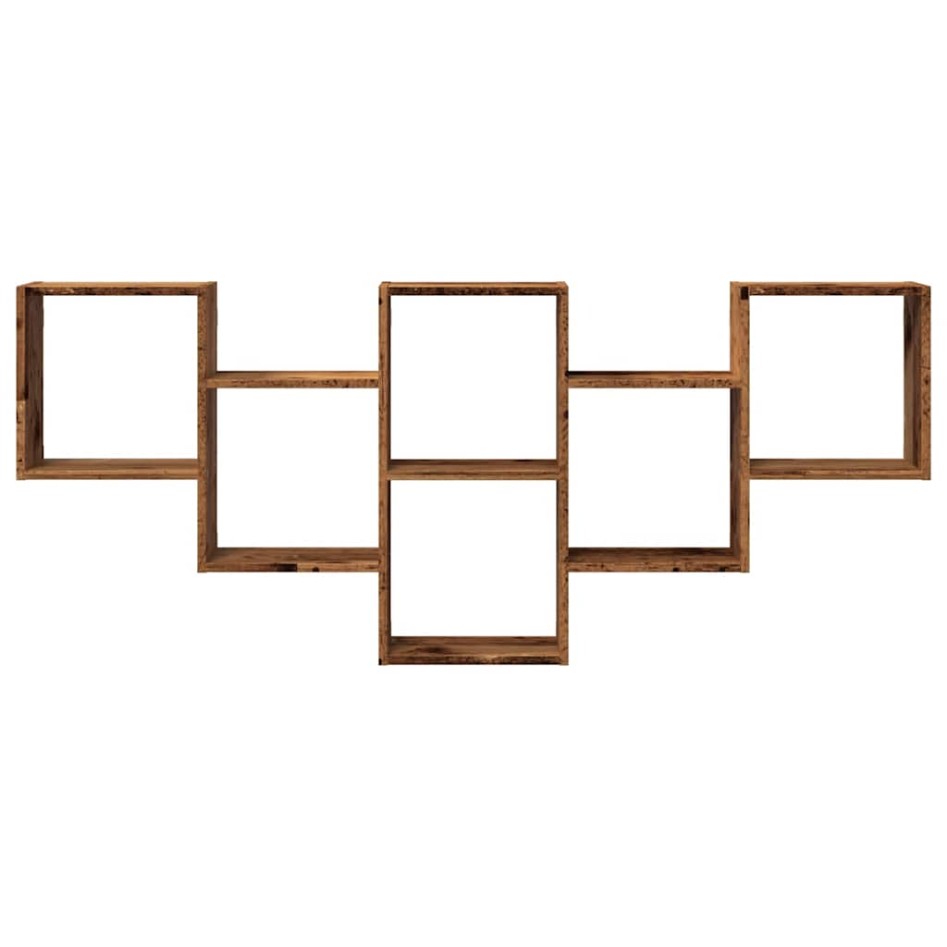 Estantería de pared madera ingeniería envejecida 159x18x66