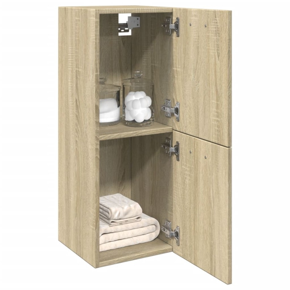 Armario de baño madera contrachapada roble Sonoma 30x30x80