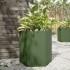 Jardinera hexagonal de acero verde 46x40x45