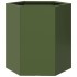 Jardinera hexagonal de acero verde 46x40x45