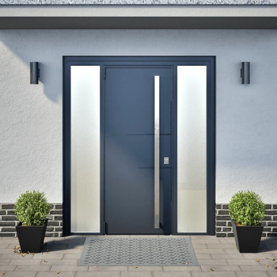 Jardineras 2 unidades acero negro 30x30x30