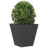 Jardineras 2 unidades acero negro 30x30x30