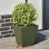 Jardineras 2 unidades acero verde oliva 30x30x30
