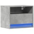 Mesita de noche de pared con luces LED gris