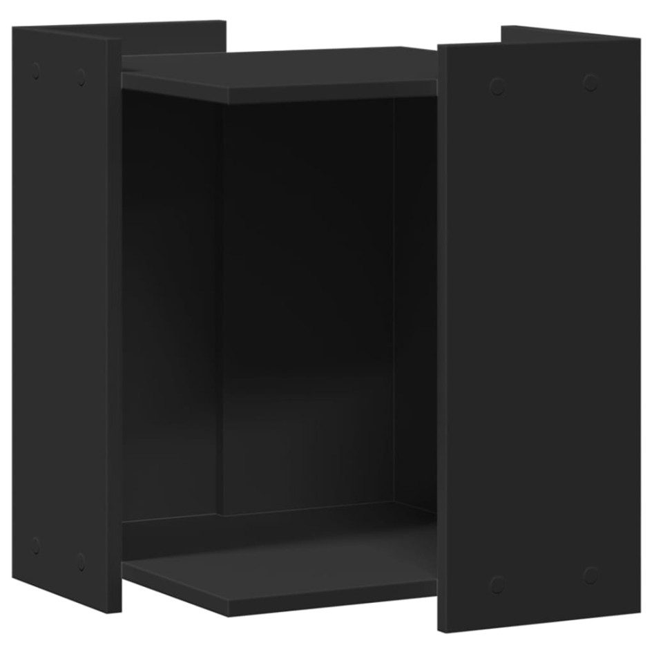 Mueble arenero para gatos madera ingeniería negro 42x42x51