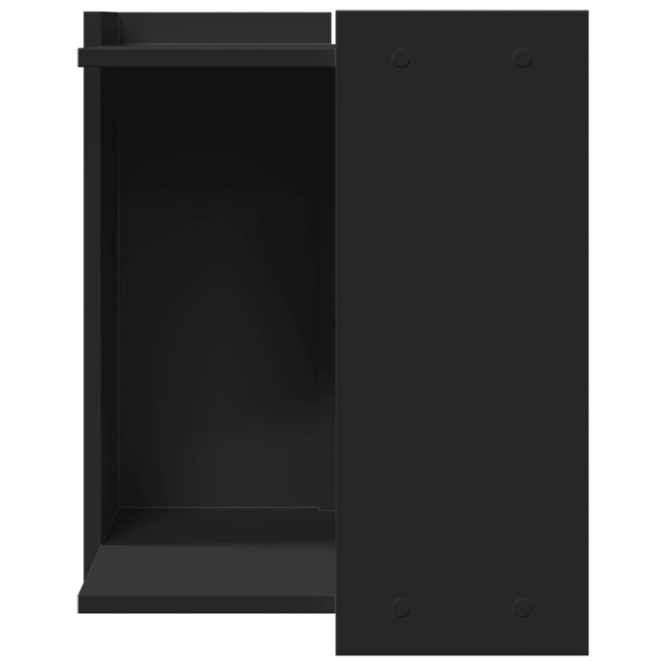 Mueble arenero para gatos madera ingeniería negro 42x42x51