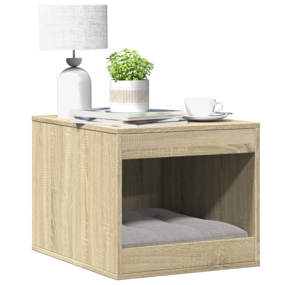 Mueble arenero para gatos madera roble Sonoma 47x59x42