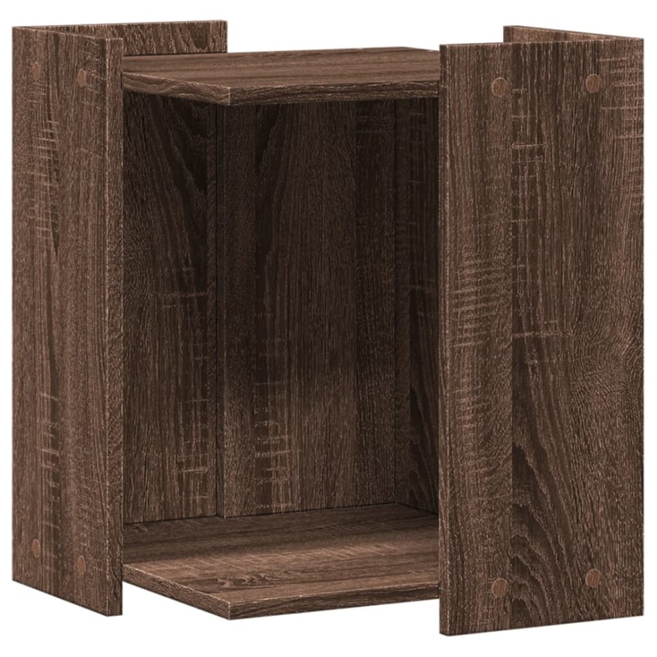Mueble arenero para gatos madera marrón roble 42x42x51