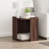 Mueble arenero para gatos madera marrón roble 42x42x51