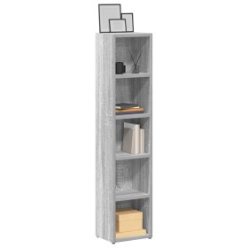 Estantería para CD 2 uds madera gris Sonoma 21x16x93,5