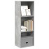 Estantería de madera de ingeniería gris hormigón 40x30x114