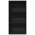 Estantería de madera de ingeniería negra 60x30x114