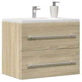 Armario para lavabo aglomerado roble Sonoma 60x38,5x48