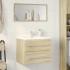 Armario para lavabo aglomerado roble Sonoma 60x38,5x48