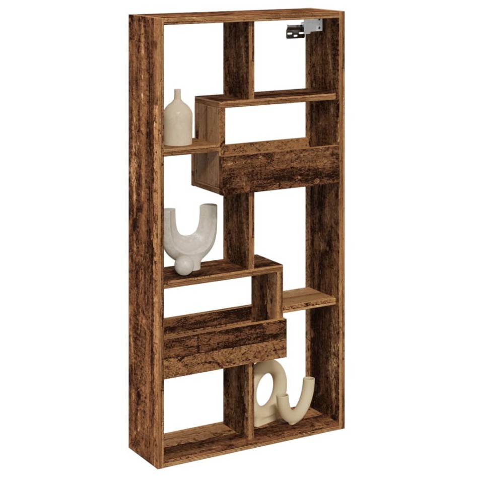 Armario de pared madera ingeniería envejecida 50x15x100