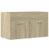 Armario para lavabo contrachapada color roble 80x38,5x46