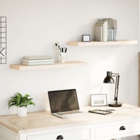 Estantes flotantes 2 uds madera de ingeniería 80x23,5x4